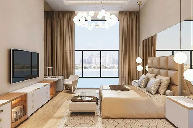 Rèm phòng ngủ hiện đại cho villa