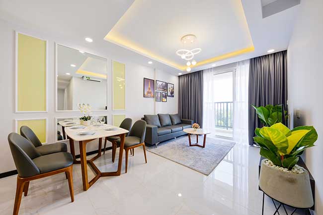 Rèm cửa quận Tân Bình thi công chung cư Batanica