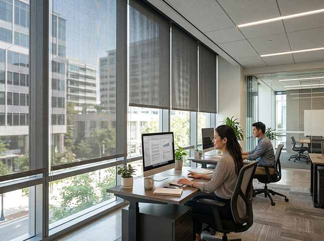 Rèm cuốn của kính văn phòng