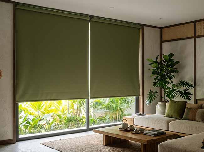 rèm cuốn cách nhiệt phòng khách