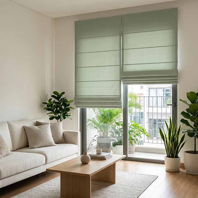 Rèm Roman Hàn Quốc Cao Cấp Cho Cửa Sổ