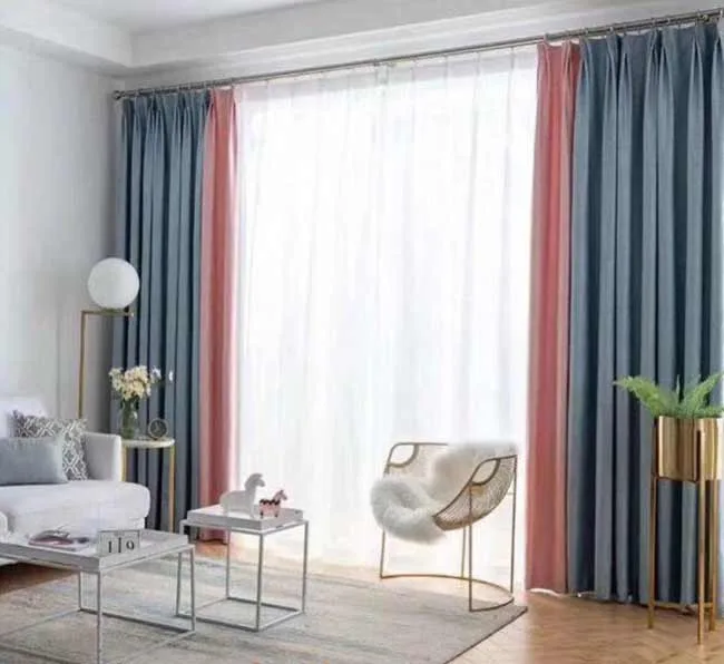 Rèm cai hai lớp phối màu đẹp